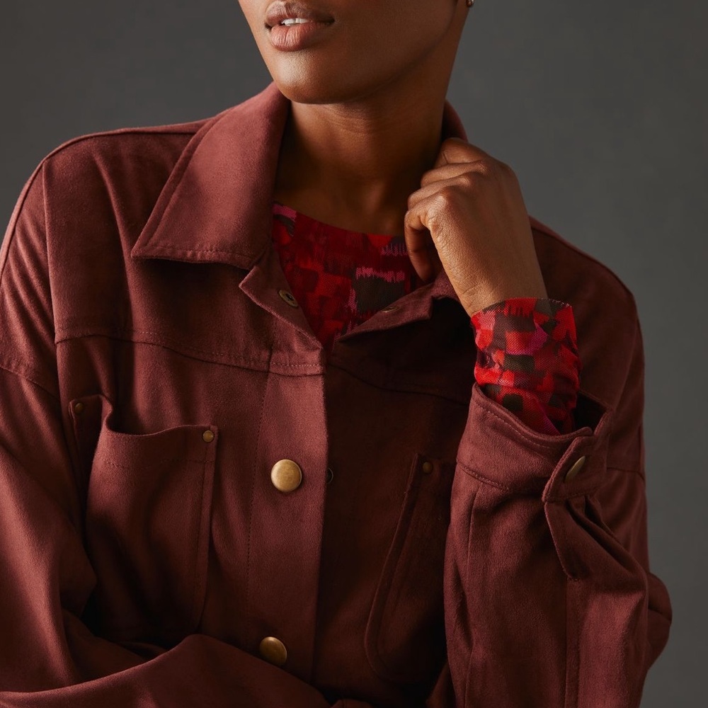 NWT - Pilcro Faux Suede Duster - Picture 3 of 5